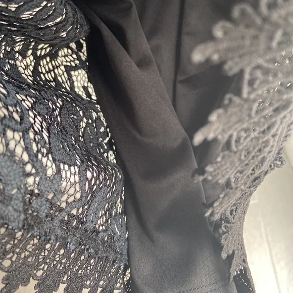 Zara blue and black lace dress Sz M - Picture 10 of 15